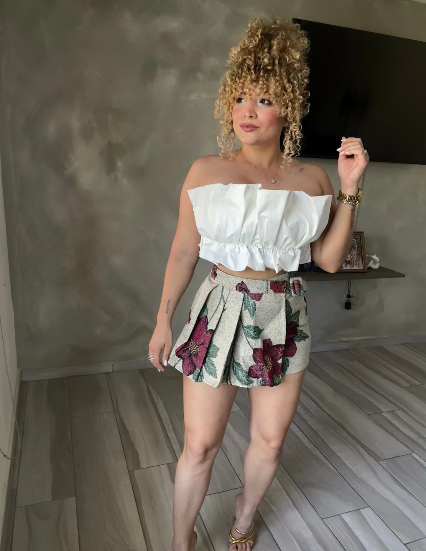 Floral Skort